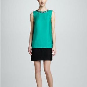 KATE SPADE Emerald Green beaded neck dress